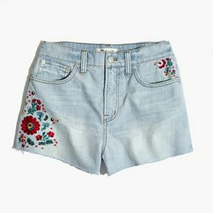 Madewell Embroidered Perfect Jean Short